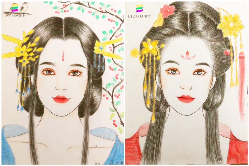 丽竹彩妆作品-纸妆美人图